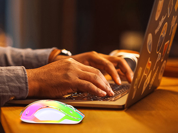 LED wireless mouse pink