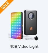 K&amp;F CONCEPT RGB Video Light, Portable Camera Light for Photography, Cold Shoe Light, CRI95+, 2700...