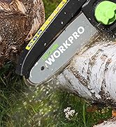WORKPRO Mini Chainsaw, 6.3“ Cordless Electric Compact Chain Saw with 2 Batteries, One-Hand Operat...