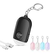 Hion 130dB Personal Safety Alarm for Women Upgraded Vibration Sensor, Rechargeable Self Defense A...