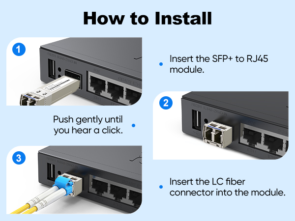how to install this 10gb sfp tranceiver