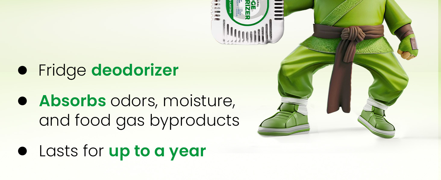 Fridge Deodorizer Absorbs Odors Moisture and Food Gas Byproducts Lasts for Up to a Year