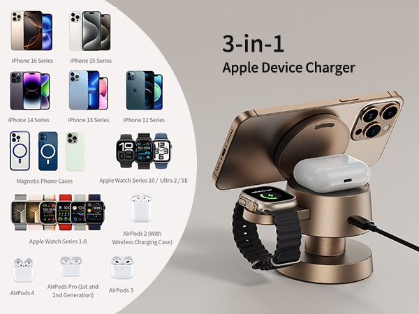 4 in 1 Magnetic Wireless Charging Station