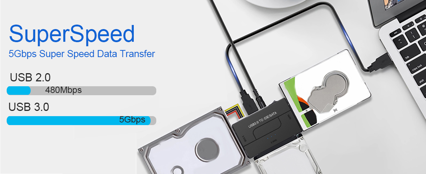 USB 3.0 to SATA/IDE combo adapter