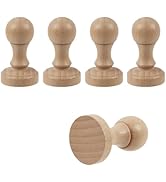 UTALIND 5 Pack 35mm Stamp Wood Handle Knobs Wood Rubber Stamp Mounts Drawer Pulls for DIY Craftin...
