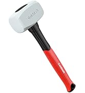 Goldblatt Rubber Mallet 16 oz. Low Recoil Rubber Hammer with Solid Head &amp; Soft-grip Handle, Doubl...