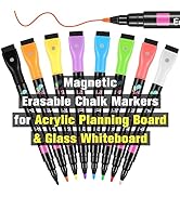 Magnetic Liquid Chalk Markers Wet Erase Markers for Acrylic Calendar Planning Board LED Note Boar...