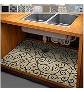 AiBOB Waterproof Under The Sink Mat, Absorbent Quick Dry Sink Liners Protect Cabinets, Durable Sh...