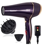 VAGARY 6690A Salon Pro Hair Dryer for Women,2200w Powerful AC Motor Fast Drying, Ionic Blow Dryer...