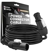 14 AWG IP65 Waterproof PowerCon Power Cable - AC PowerCon Male to PowerCon Female, 3-Pin Power Ex...