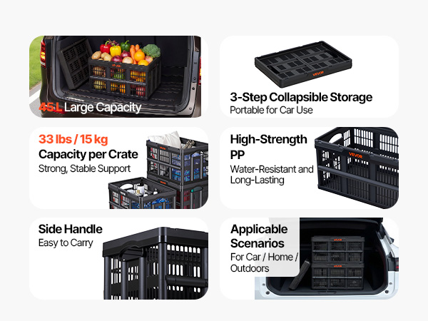 collapsible storage crates