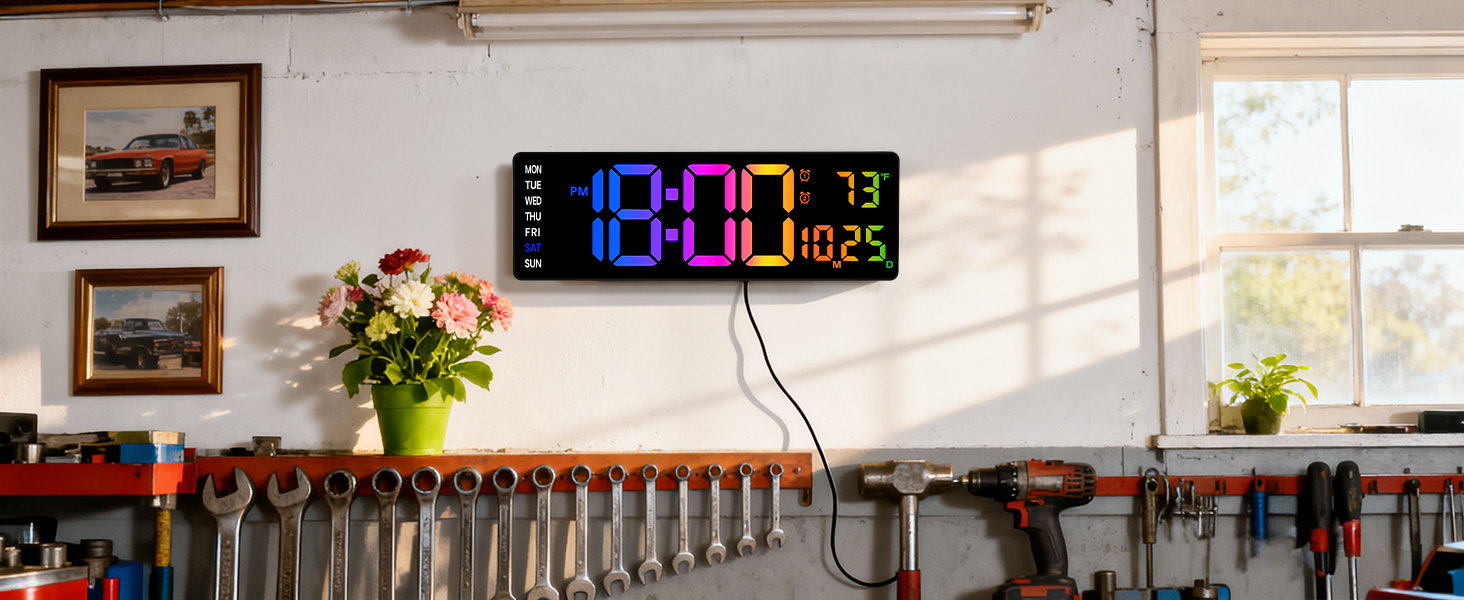 big digital clock large display