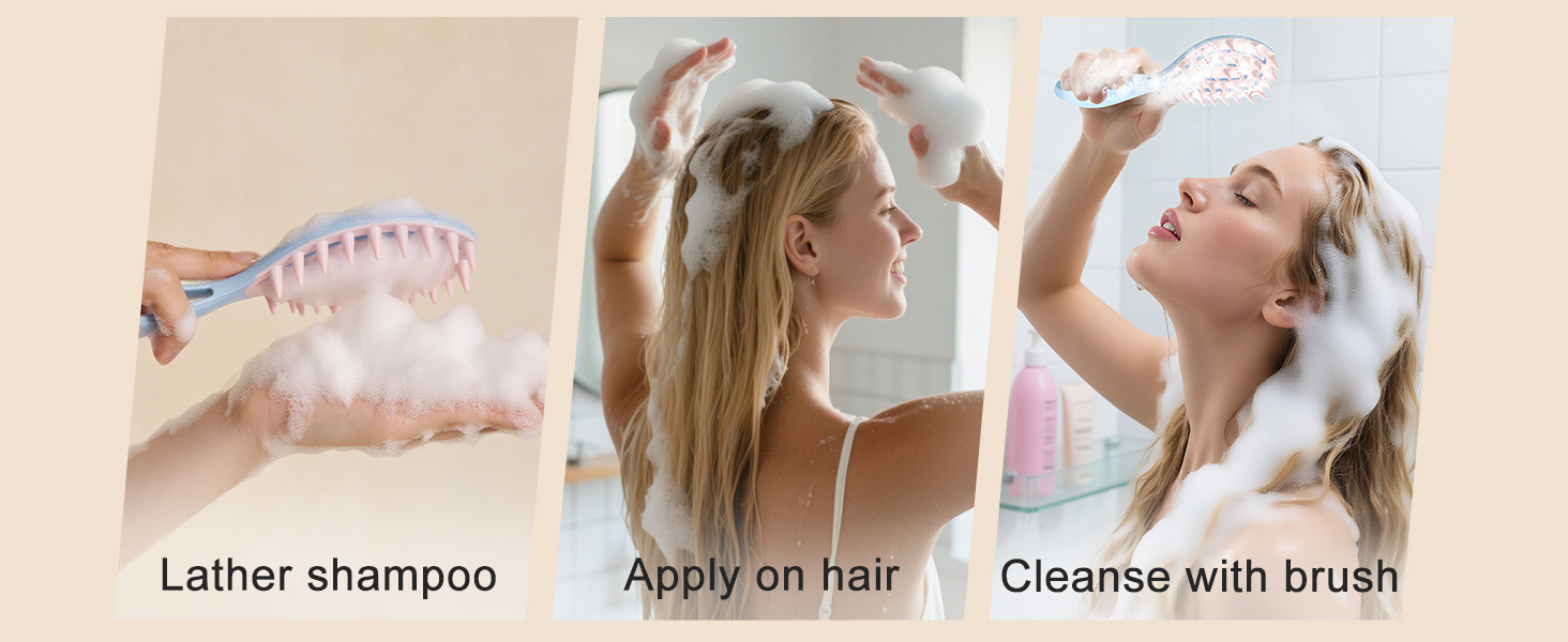 rhos scalp massager with handle for dandruff