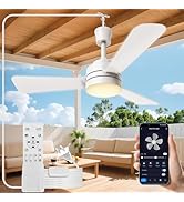 PBLALA Ceiling Fans with Lights,28" LED Fan Light Hanging with Hook,Hook Type Ceiling Fan,Plug in...