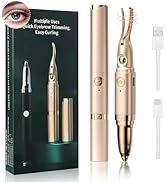 Heated Eyelash Curlers - 2 in 1 Electric Eyelash Curler &amp; Eyebrow Trimmer for Women Best for Wome...