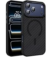 BENTOBEN Carbon Fiber for iPhone 17 Pro Max Case 2025 [Compatible with MagSafe] Magnetic Phone Ca...