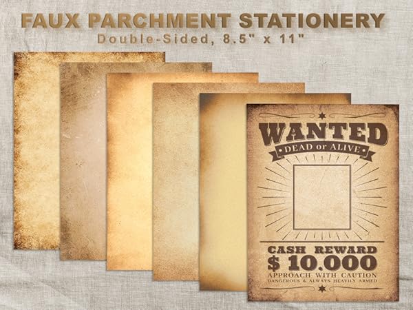 Faux Parchment Stationary 