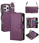 Vofolen for iPhone 16 Pro Max Case with Card Holder Crossbody Strap Leather Flip Case with Magnet...