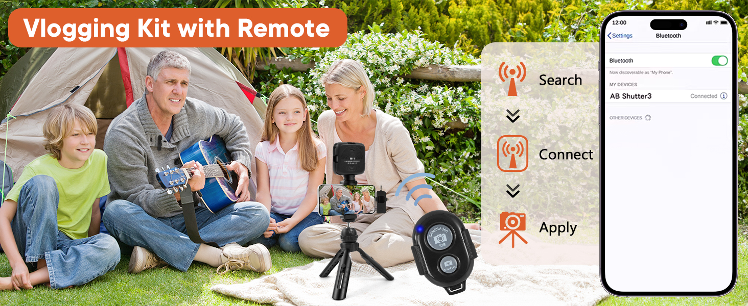 Kalofaye Vlogging Kit for iPhone, Android with Tripod