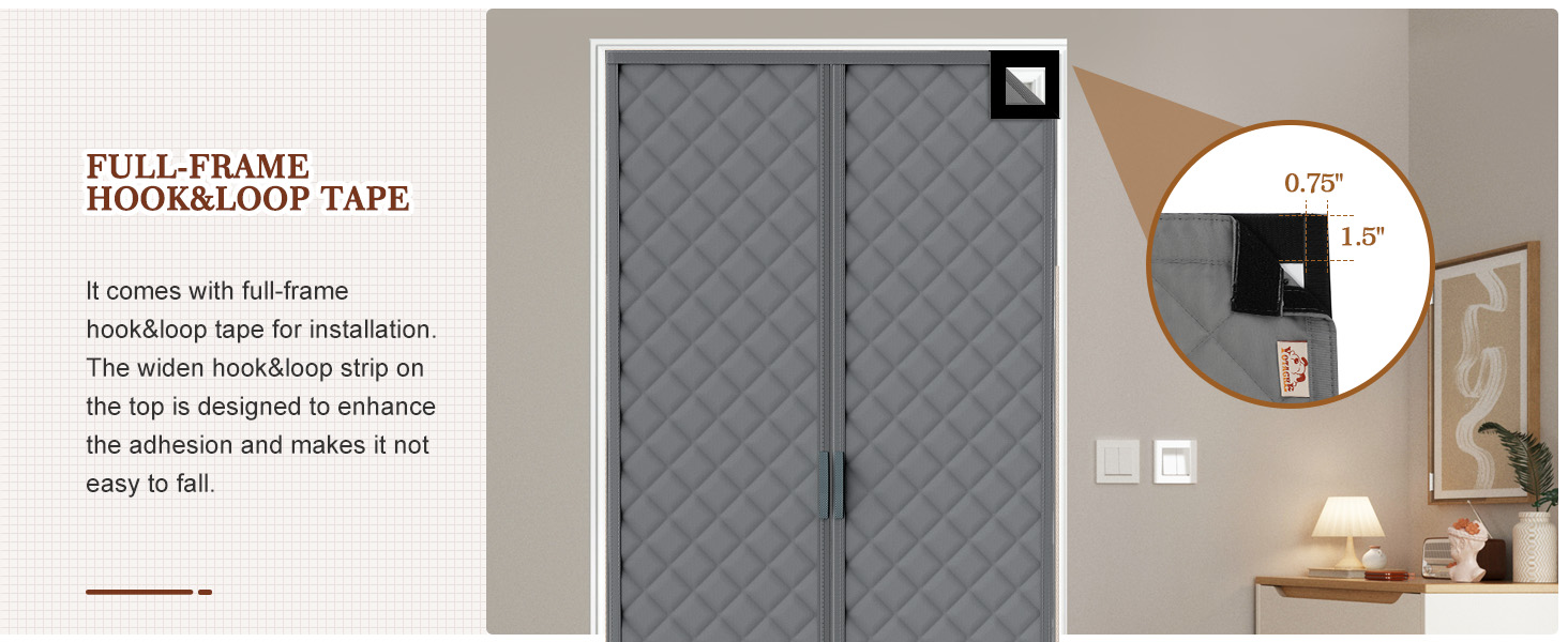 magnetic thermal insulated door curtain