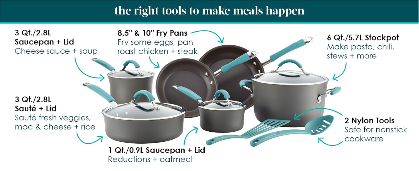 Rachael Ray component to a twelve piece set