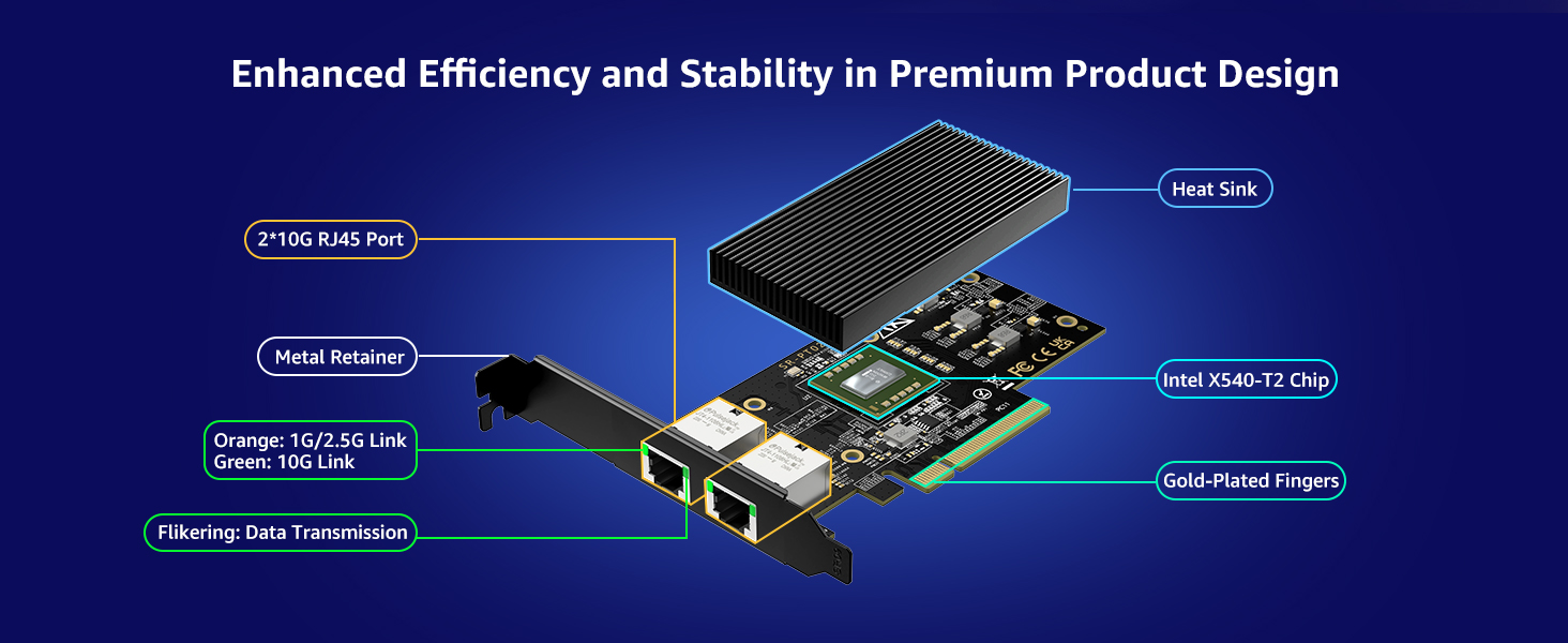 10G dual RJ45 Netwrok Card