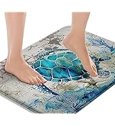 Britimes Bath Mat for Bathroom, Bathroom Mats Rugs No Silp, Blue Turtle Washable Cover Floor Rug ...