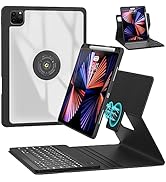 iPad Pro 12.9 inch Case with Keyboard 6th/5th/4th/3rd Gen,360° Rotatable Magnetic Keyboard Case w...