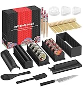HI NINGER Sushi Making Kit Deluxe Edition Complete Sushi Maker Kit 17PCS Home Sushi Mold Press wi...