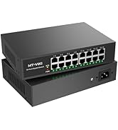 MT-VIKI16 Port Gigabit Ethernet Switch, Unmanaged Network Switch Splitter, Desktop/Wall-Mount, Me...