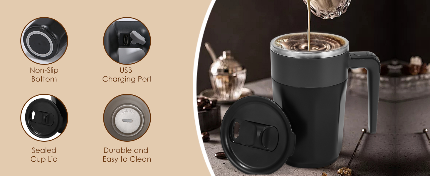 self strring coffee mug