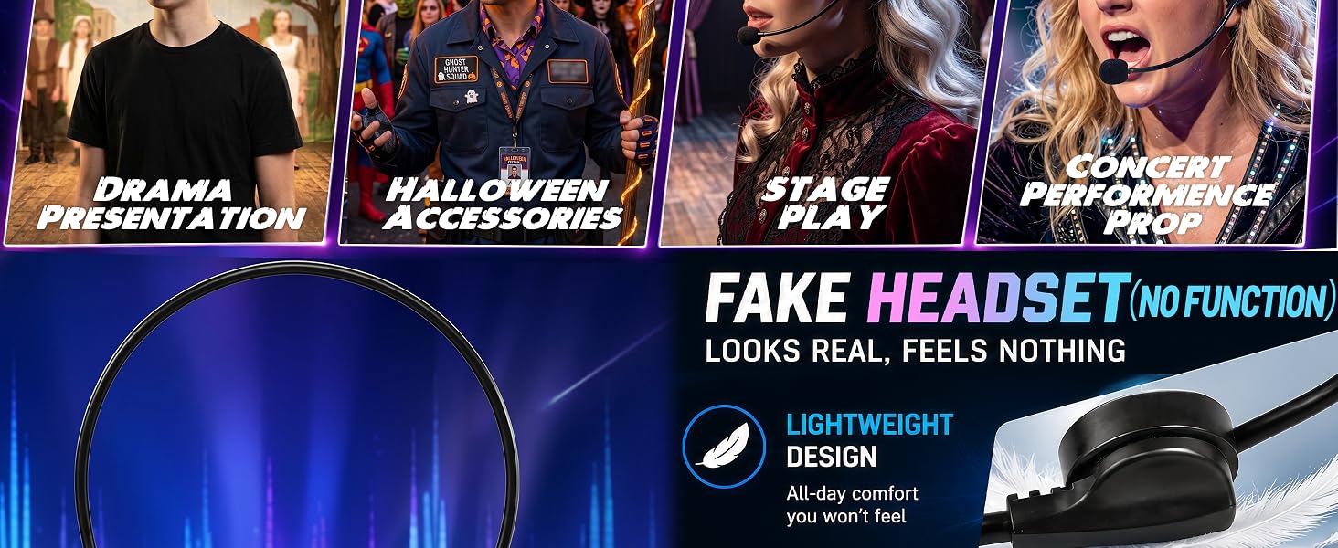 fake microphone headset