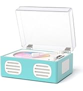 Retro CD Player for Home with Speakers &amp; Bluetooth Transmitter, LED Display, Rechargeable, Portab...