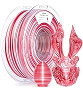 AMOLEN Silk PLA 3D Printer Filament, Shiny Multicolor Christmas Rainbow PLA Filament 1.75mm, Fast...