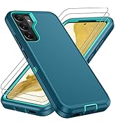 for Samsung Galaxy S22 Case, Galaxy S22 Case with 2Pcs HD Screen Protector, Military Grade 3 in 1...