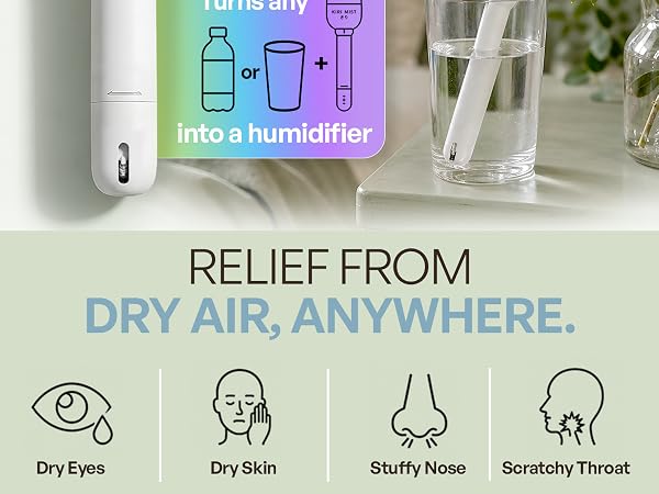 Relief from dry air, anywhere.