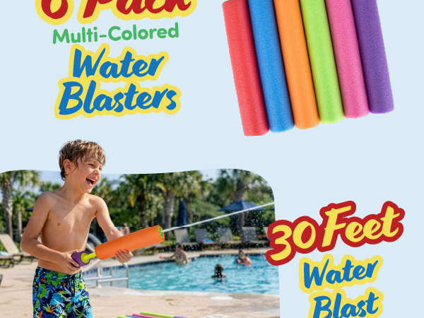 Foam Blaster Water Guns 6 Pk