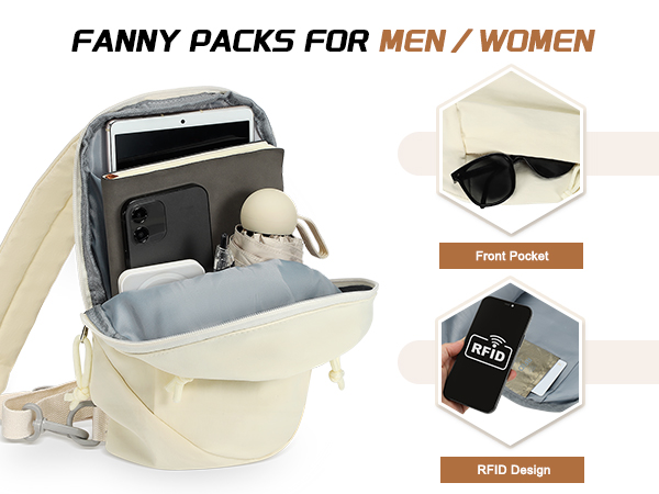 rfid fanny pack for women anti theft