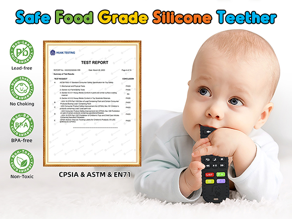 Safe &amp;amp; Healthy Teether for Babies 6-12 Months, PVC-free, lead-free, BPA-free, and latex-free