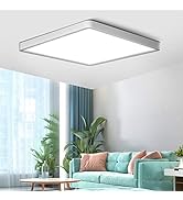 12 Inch 24W LED Ceiling Light Fixture Flush Mount, 5000K Daylight White Square LED Ceiling Lamp, ...