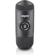 WACACO Nanopresso Portable Espresso Maker,Upgraded Version of Minipresso, 18 Bar Pressure Ground ...