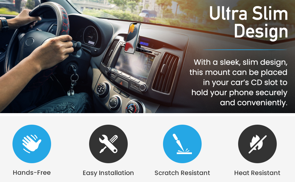 This CD mount rotates 360 degrees and is adjustable to accommodate any desired viewing angle.