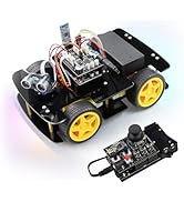 Freenove 4WD Car Kit with Remote (Compatible with Arduino IDE), Line Tracking, Obstacle Avoidance...