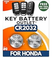 Key Fob Battery Replacement for Honda – CR2032 (2 Pack) – Fits Civic, Accord, CRV, Pilot, Odyssey...