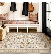 Beige Neutral Small Rugs for Bedroom - 3x5 Laundry Rug for Large Entryway, Kitchen, Nursery Room,...
