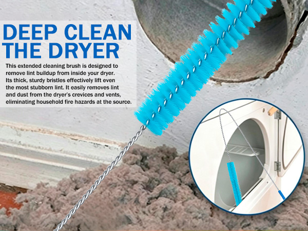 Dryer Vent Cleaner Kit - Compatible Universal Vacuum Attachment Hose with Most Vacuum Cleaner,