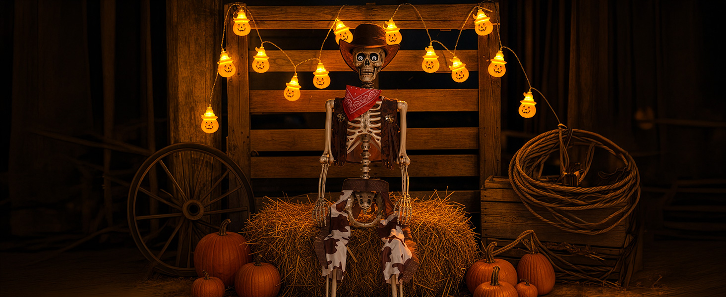 Pose-N-Stay Halloween Skeleton