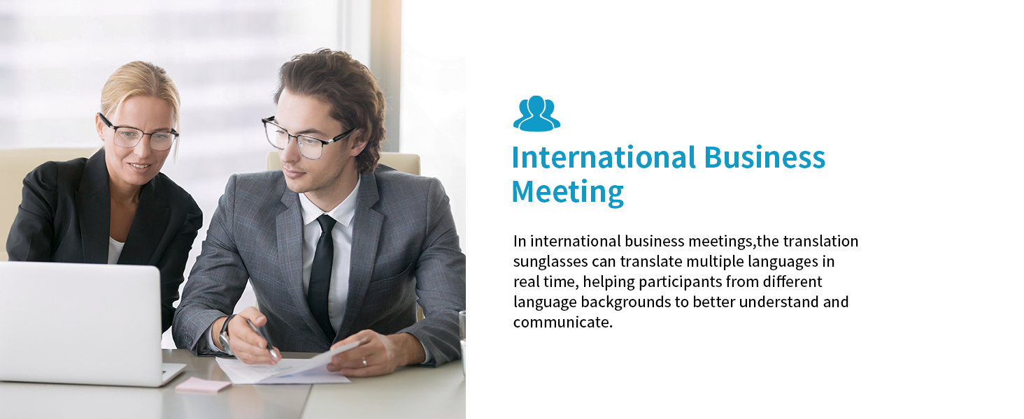 AI translation glasses for men &amp;amp; women, transition glasses perfect for international business