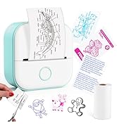 Memoking Print Pods Mini Printer - Sticker Printer Mini Thermal Inkless Sticker Maker Bluetooth P...