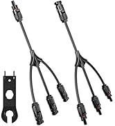 OYMSAE Solar Connectors Y Branch Parallel Adapter Cable 1 to 3 Solar Panel Connectors Solar Cable...